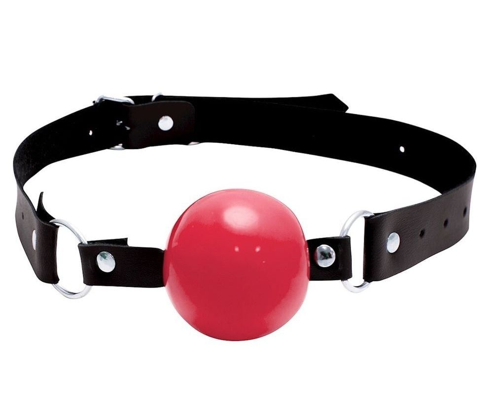 Mordaça Bola e tira em couro Dominatrix